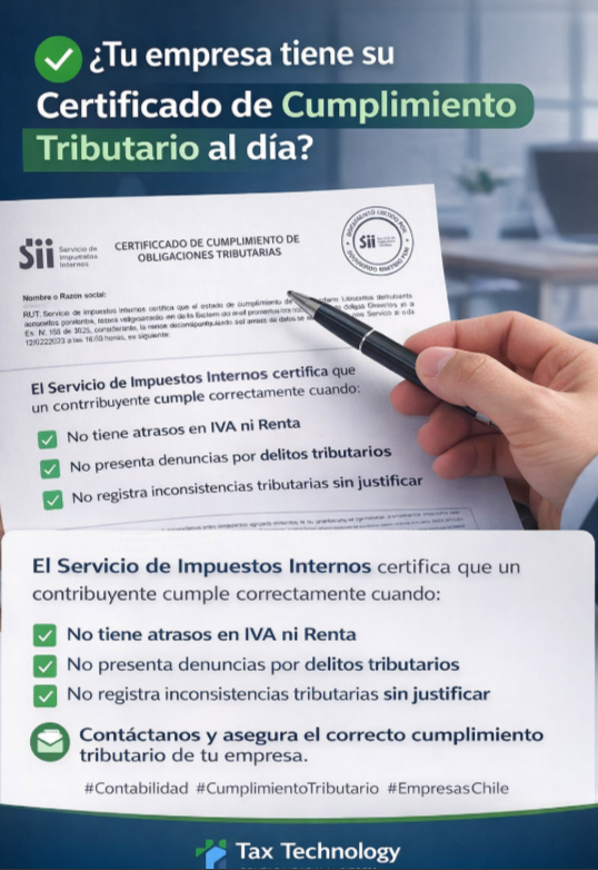Certificado de cumplimiento tributario